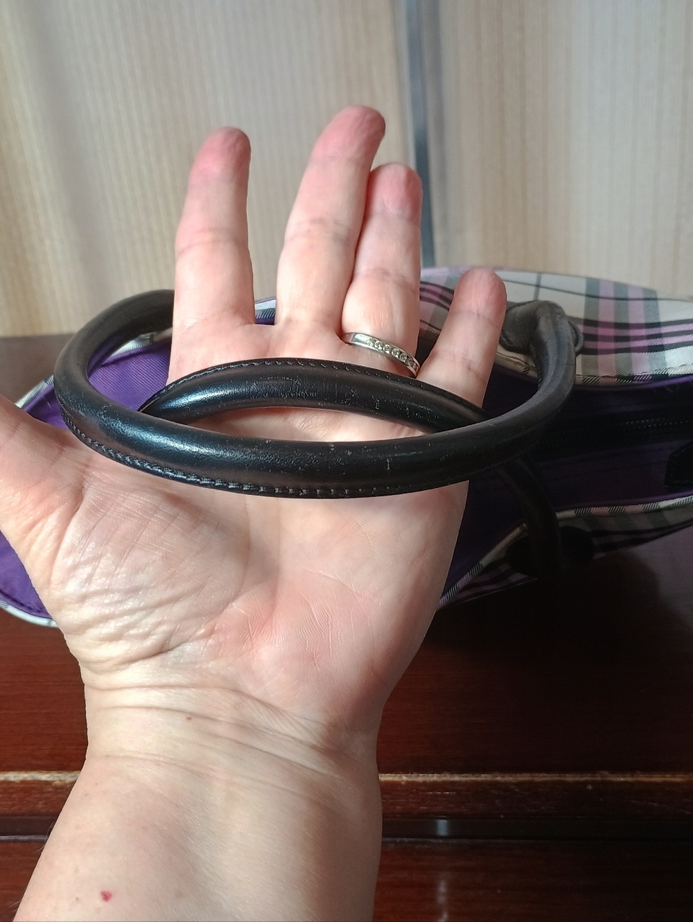 Burberry Blue Nova Check Handbag - Picture 7 of 7